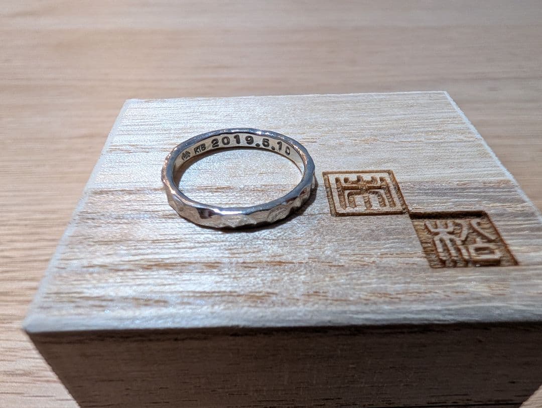 市松　18K　ブラックゴールド.イエローゴールド　リング