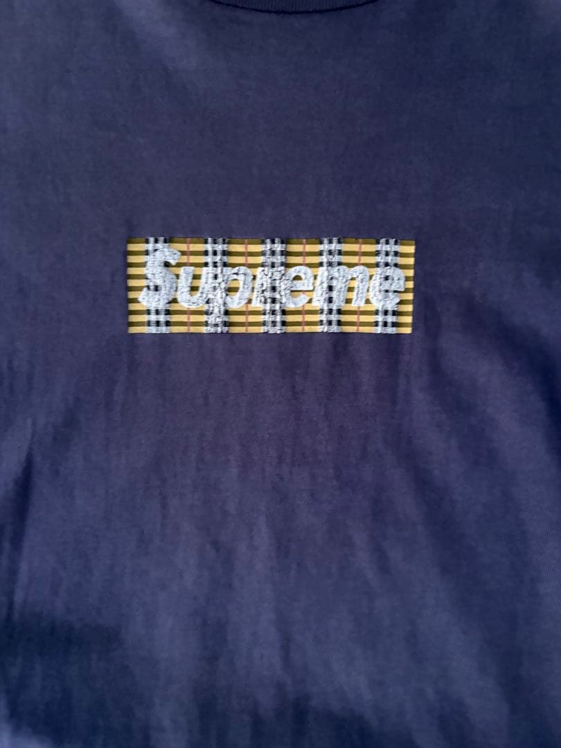 90s 初期 supreme burberry box logo tee M