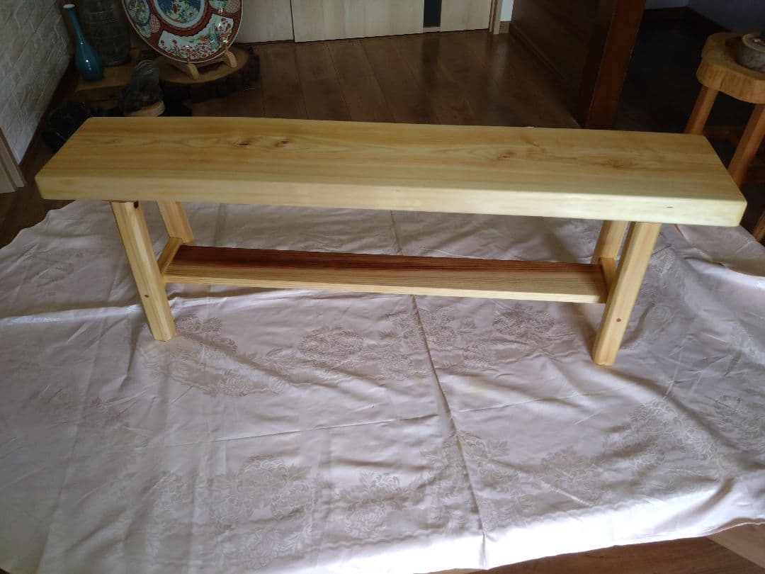 檜のベンチ（81）　タカになります❕耳付き、節無し