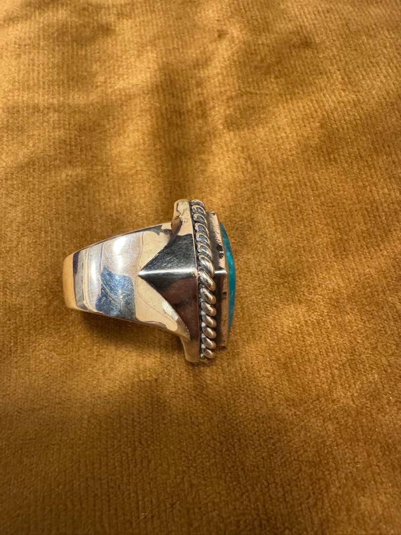 アクセサリー LARRYSMITH RHOMBUSFLATTOP TURQUOISERING