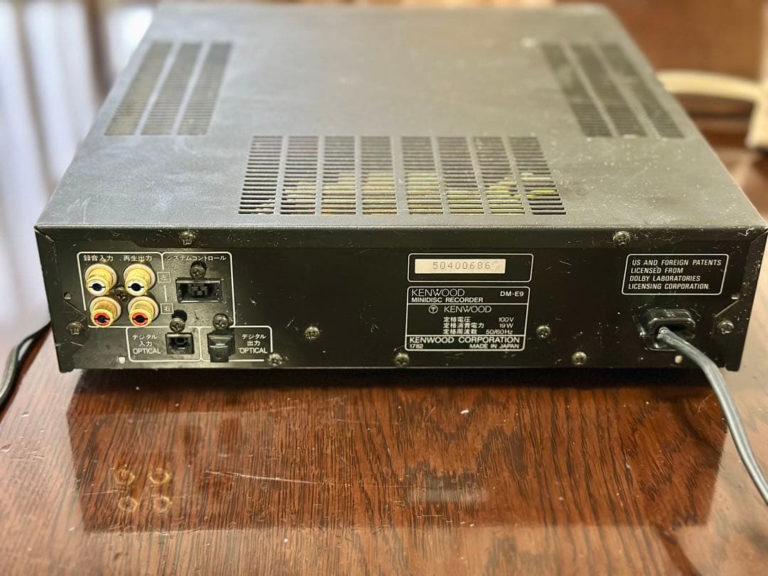 【ジャンク品】KENWOOD DM-E9 ミニディスクレコーダー
