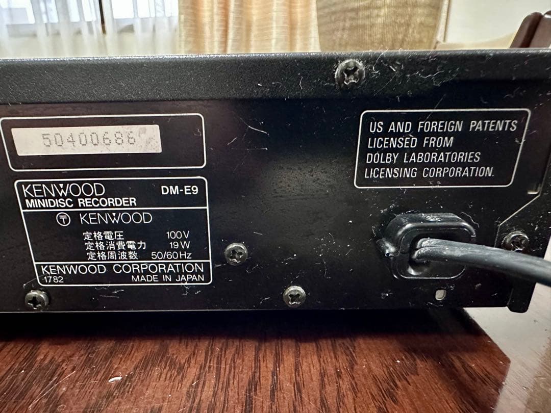 【ジャンク品】KENWOOD DM-E9 ミニディスクレコーダー