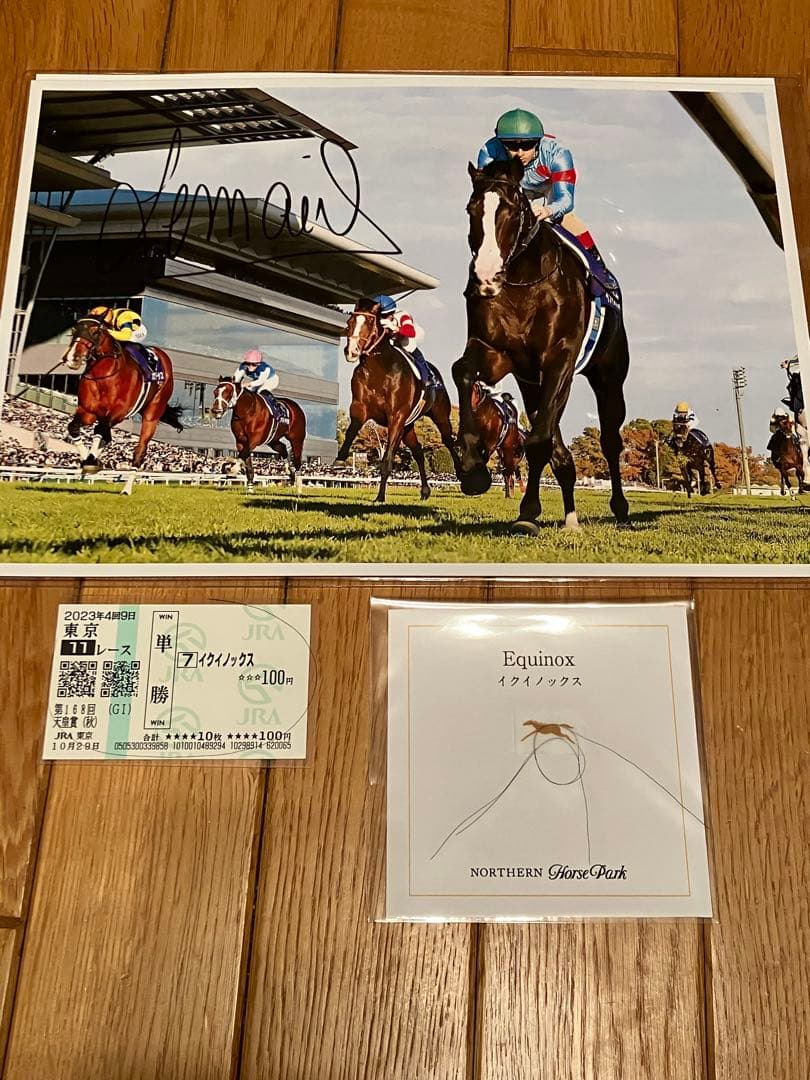 イクイノックス　鬣　たてがみ　2023 天皇賞秋　C・ルメール騎手直筆サイン