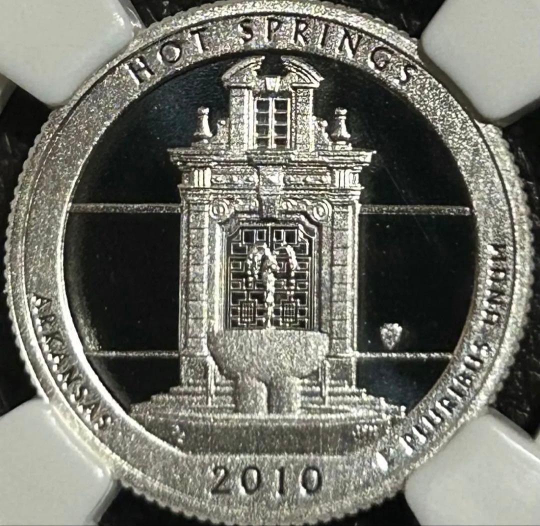 【最高鑑定】2010年銘　アメリカ　25セント銀貨　NGC鑑定　PF70 ②