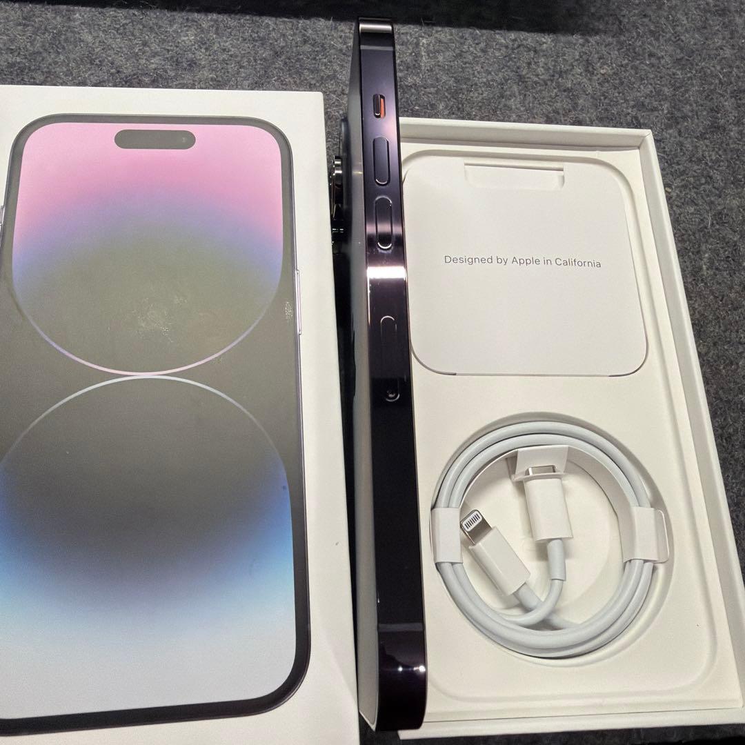 iPhone14Pro ディープパープル SIMフリー バッテリー100%
