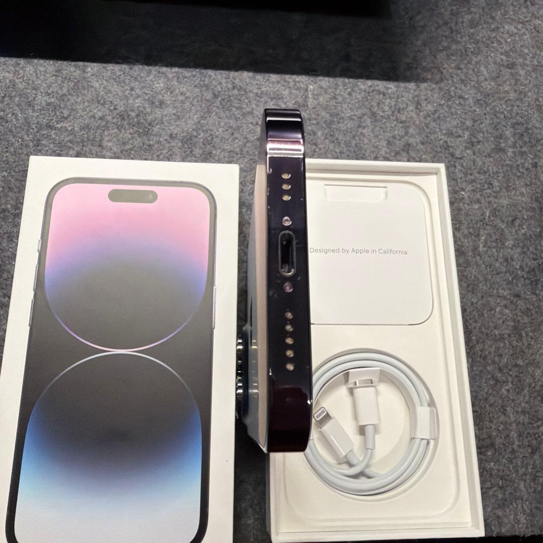 iPhone14Pro ディープパープル SIMフリー バッテリー100%