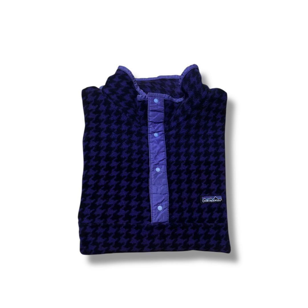 レア 90s Patagonia パタゴニア 千鳥格 シンチラ スナップT 総柄
