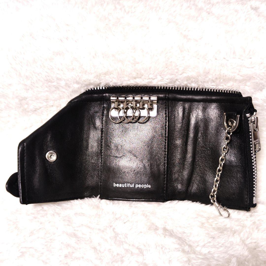 beautiful people ライダース型 キーケース 羊革