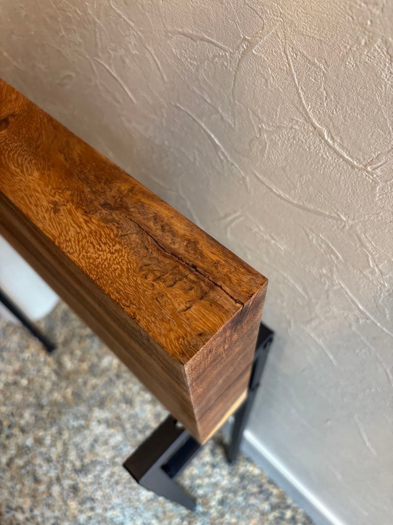 コンソールテーブル　一枚板　モンキーポッド