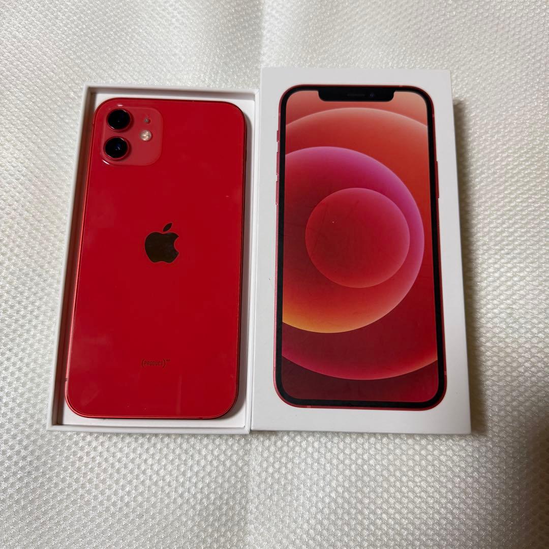 美品 SIMフリー iPhone12 256GB レッド バッテリー97%