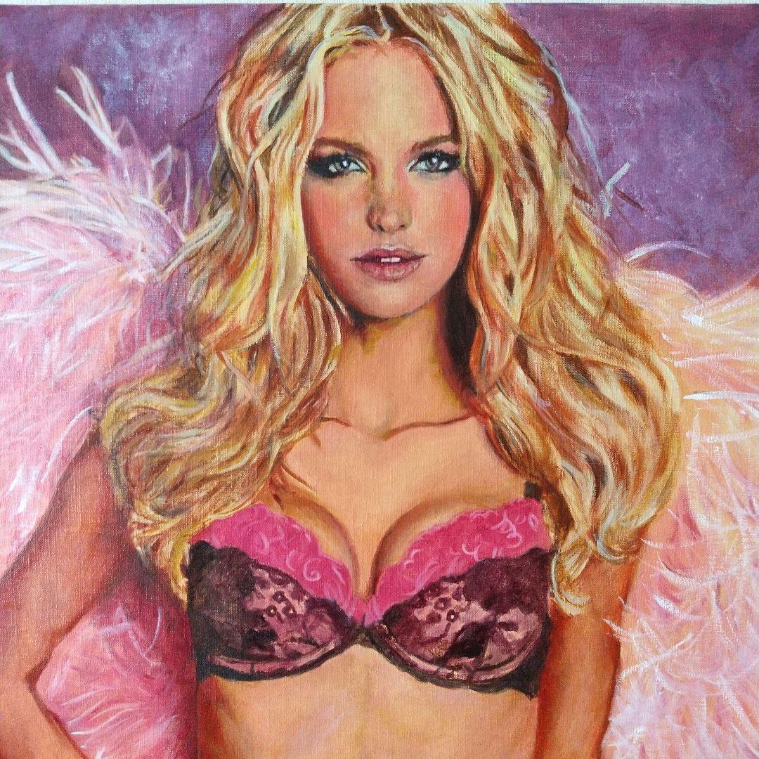 女性の肖像 油彩画 20号 P20 油絵 人物画#3