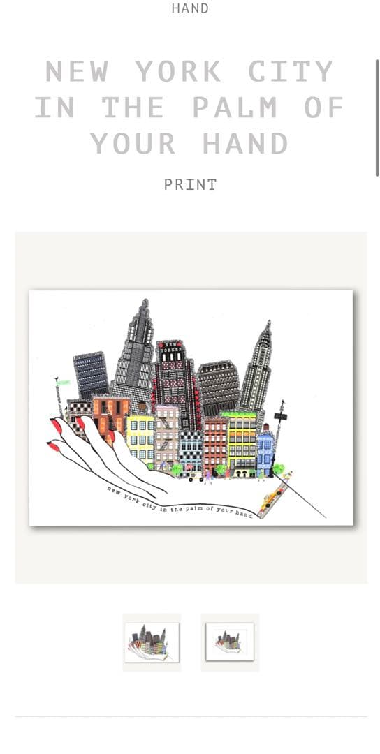 絵画 VERRIER NEWYORK CITY IN THE PALM OF YOUR