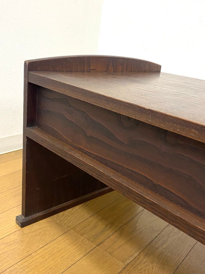 アンティーク レトロ 文机 机 飾り棚 インテリア 古民具 欅 けやき 無垢