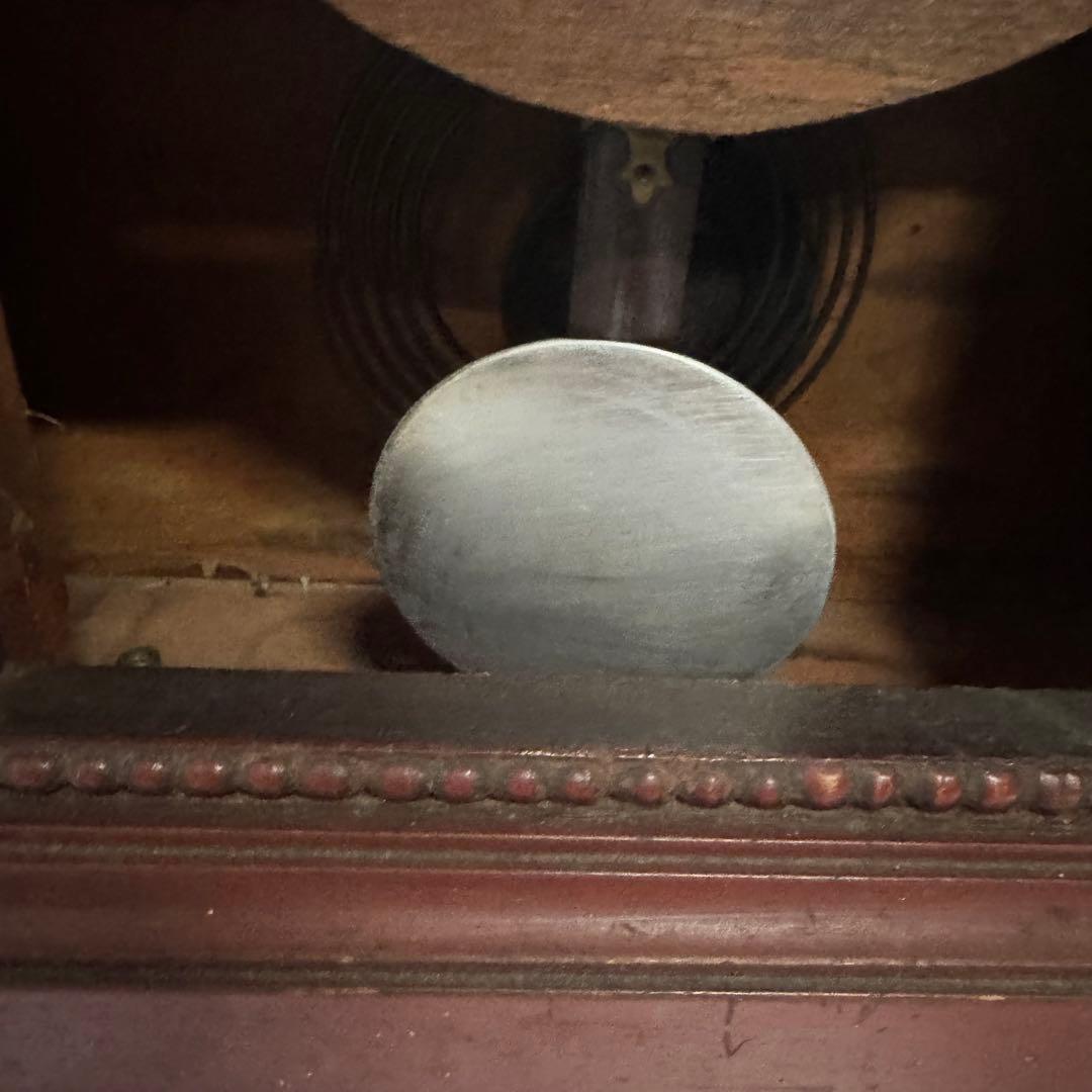 イングランドコラムウッドマントル クロック アンティーク 振り子時計