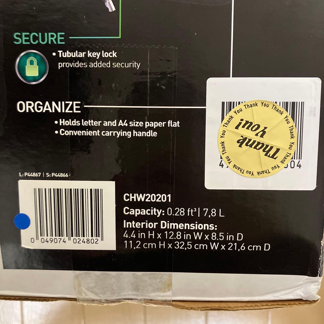 【新品保証付】セントリー日本 CHW20201 ポータブル金庫 耐火耐水鍵式 ②