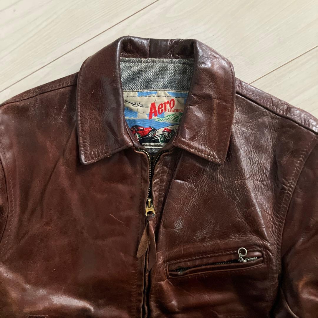AERO LEATHER ホースハイド レザージャケット【34】キムタク着用