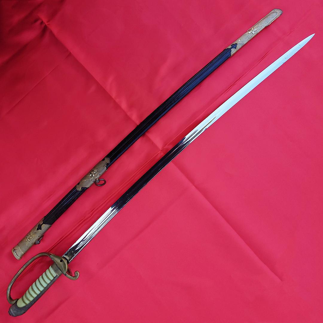 日本軍 海軍 士官用 指揮刀 儀礼刀 サーベル 刻印 当時物 模造刀