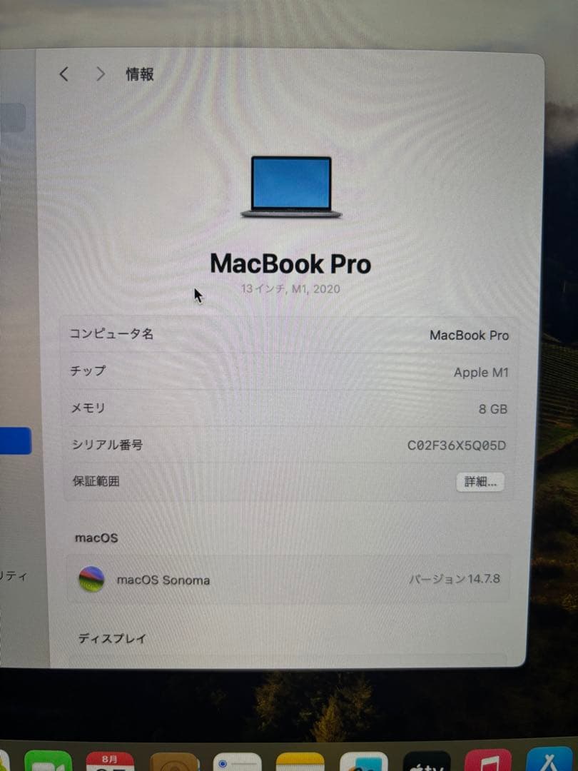 【最終値下げ】Apple MacBook Pro 13インチ (M1,2020)