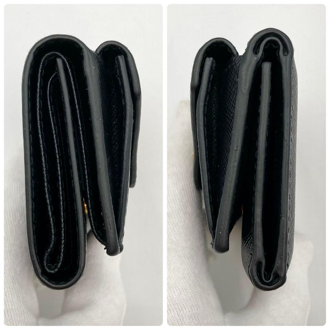 Anya！超美品✨ PRADA 三つ折り財布 ヴィッテロムーヴ 黒 レザー