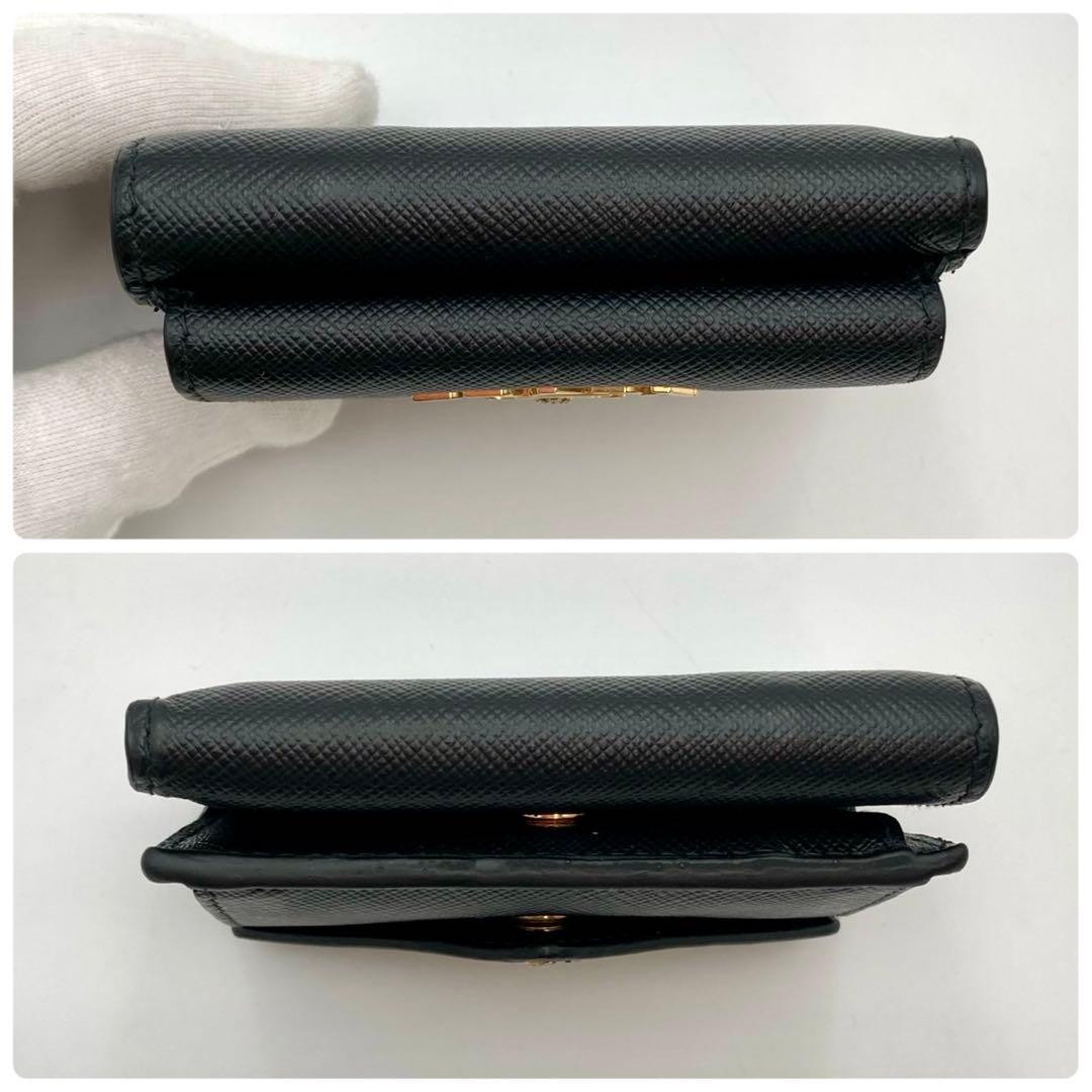 Anya！超美品✨ PRADA 三つ折り財布 ヴィッテロムーヴ 黒 レザー
