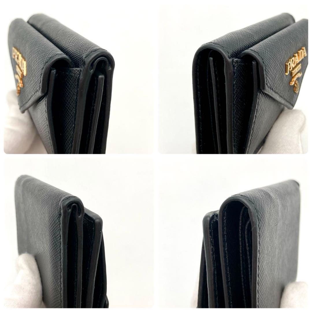 Anya！超美品✨ PRADA 三つ折り財布 ヴィッテロムーヴ 黒 レザー