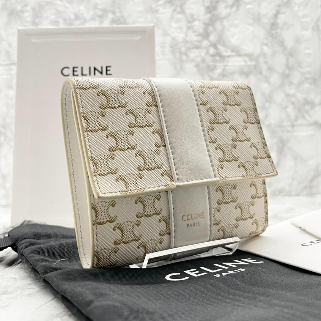 極美品✨セリーヌ 折り財布 トリオンフ スモール トリフォールドウォレット