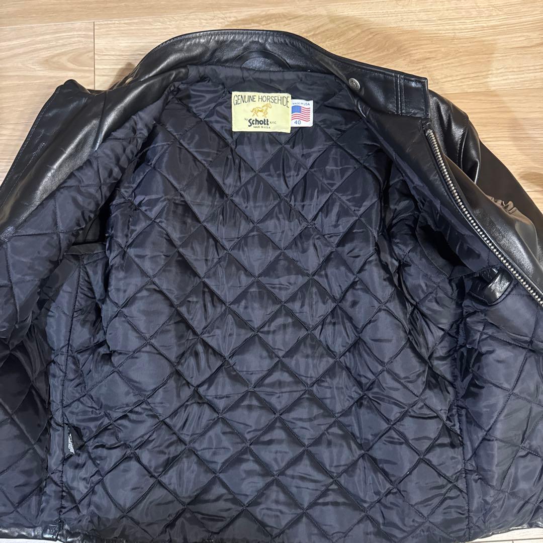 schott シングルライダース ホースハイド 40