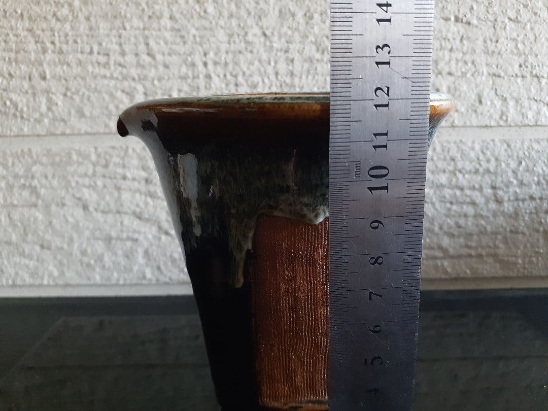 萩焼 13代 田原 陶兵衛 造 鉄釉 片口 酒器 徳利 共布 共箱 略歴 栞