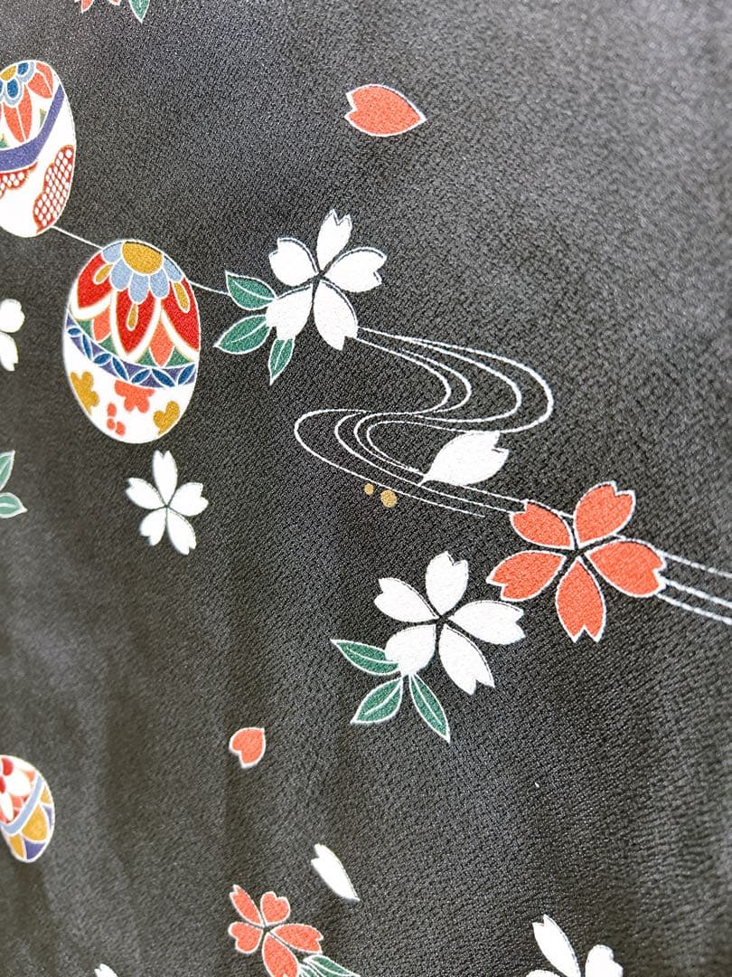 上品な黒系!お買い得品♡七五三　7歳　女の子　フルセット　一式　ふくら雀　鞠