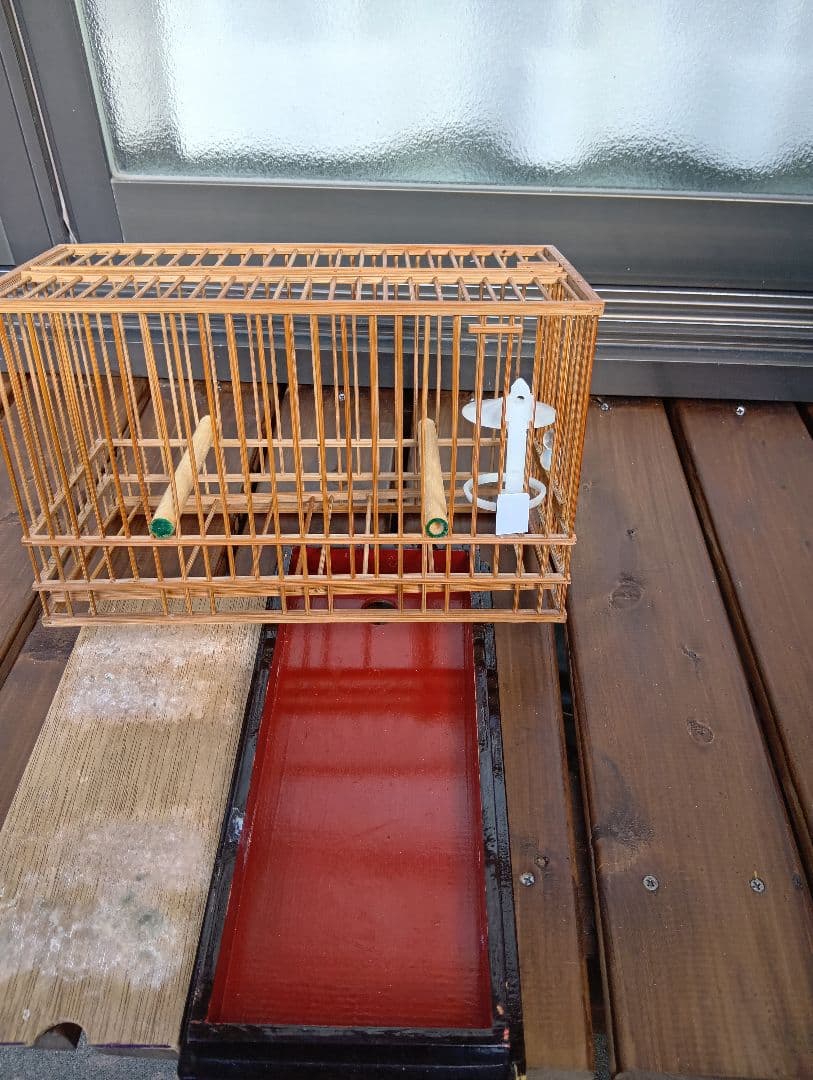 メジロ籠　ヨシガイ8寸5分 手作りデコラ八羽箱　かご8個