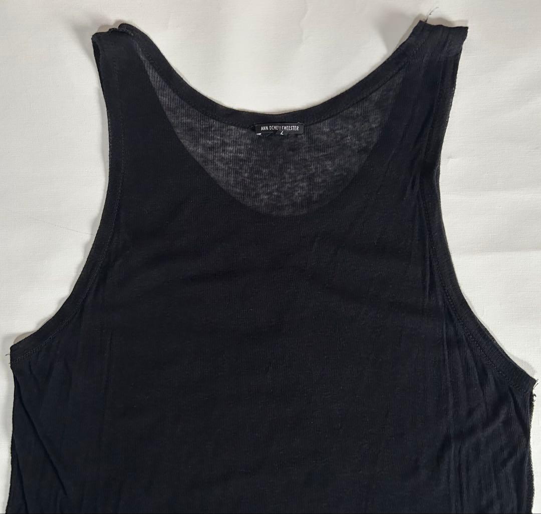 アンドゥムルメステール コットンカシミヤ リブタンクトップ ノースリーブ メンズ