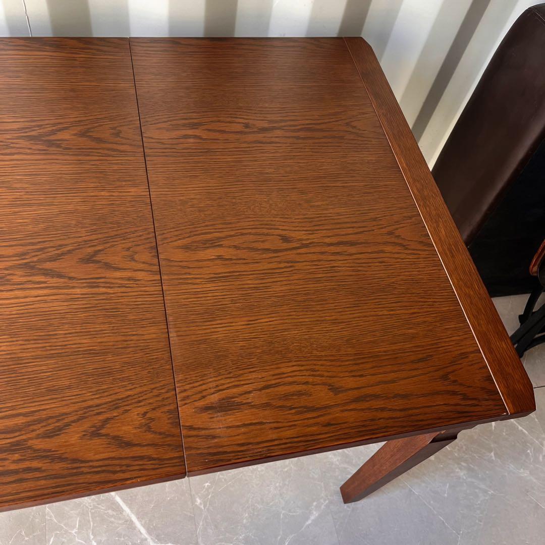 取付無料！葉山家具 北欧風天然木おしゃれアンティーク伸長式ダイニングテーブル✨