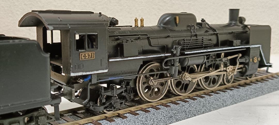 HO、 アダチ Ｃ57蒸気機関車、モーター交換、メンテナンス済