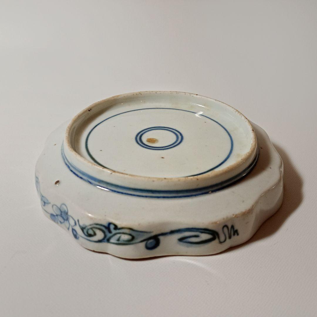 藍古九谷　染付更紗梅文皿　【初期伊万里　古九谷　藍柿右衛門　鑑賞伊万里】