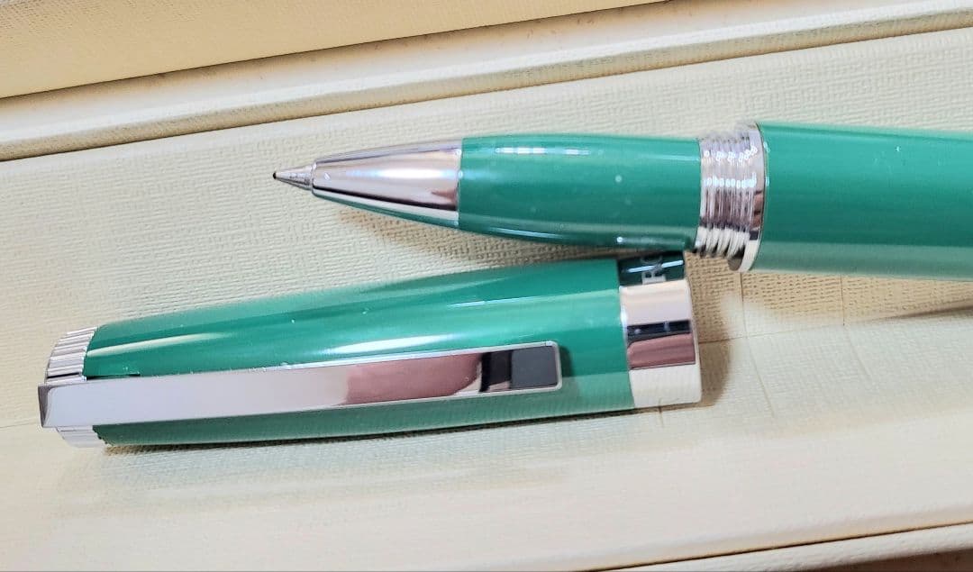 ロレックス　グリーン キャップボールペン　カフスセット　箱付き　新品