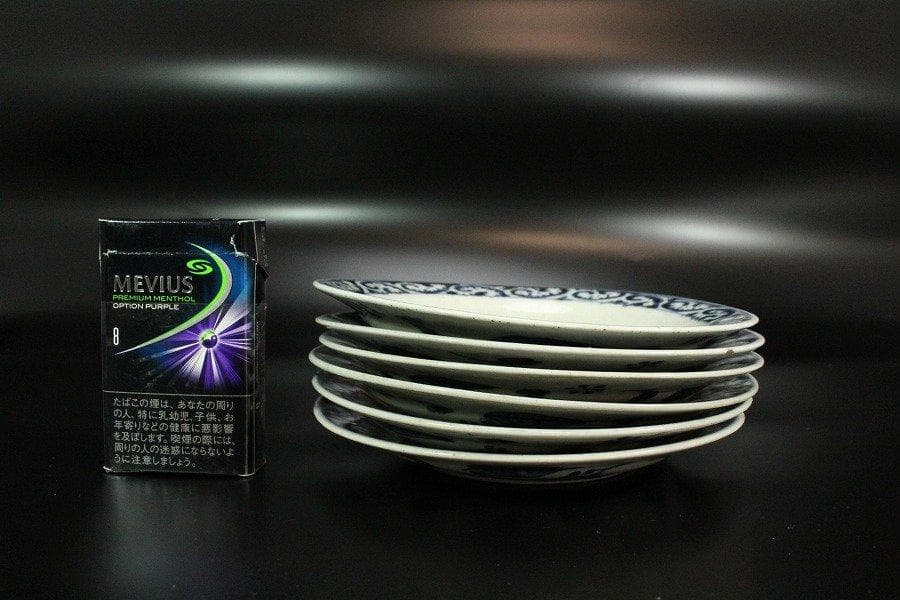 古伊万里 唐草丸散紋 皿 六件 φ16.5cm 旧家蔵出