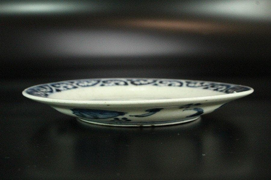 古伊万里 唐草丸散紋 皿 六件 φ16.5cm 旧家蔵出