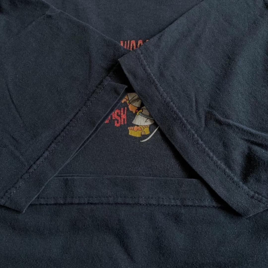 00s サムライ ビンテージ Tシャツ アート 忍者 ninja コミカル XL