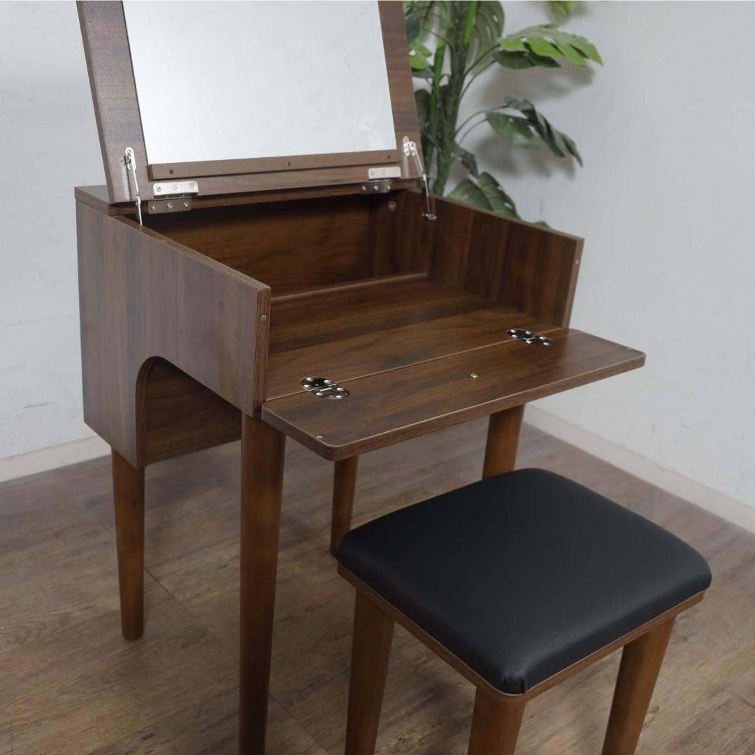 【新品・未使用】　北欧調　　ドレッサー＆チェアー　デスク　2WAY