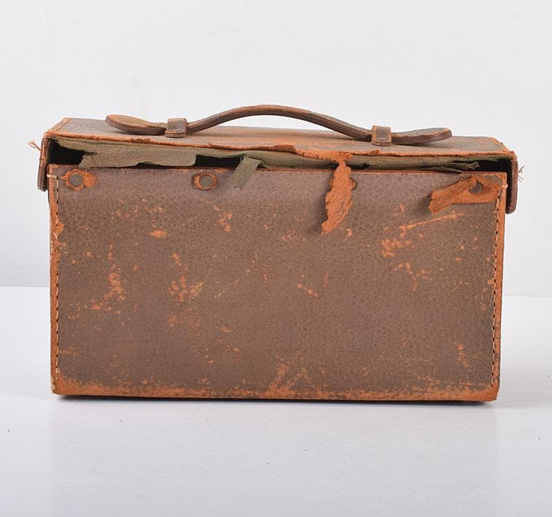 eyeknow74　中国　竹嵌縞黒檀牌背竹牌麻雀牌皮ケース付　M　8695