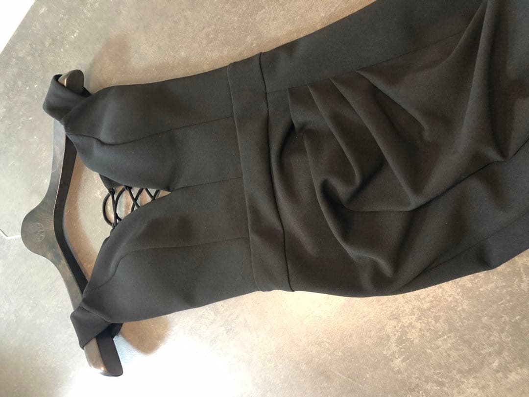 ブラックレースアップマーメイドドレス　ジャンマクレーン　ブラック