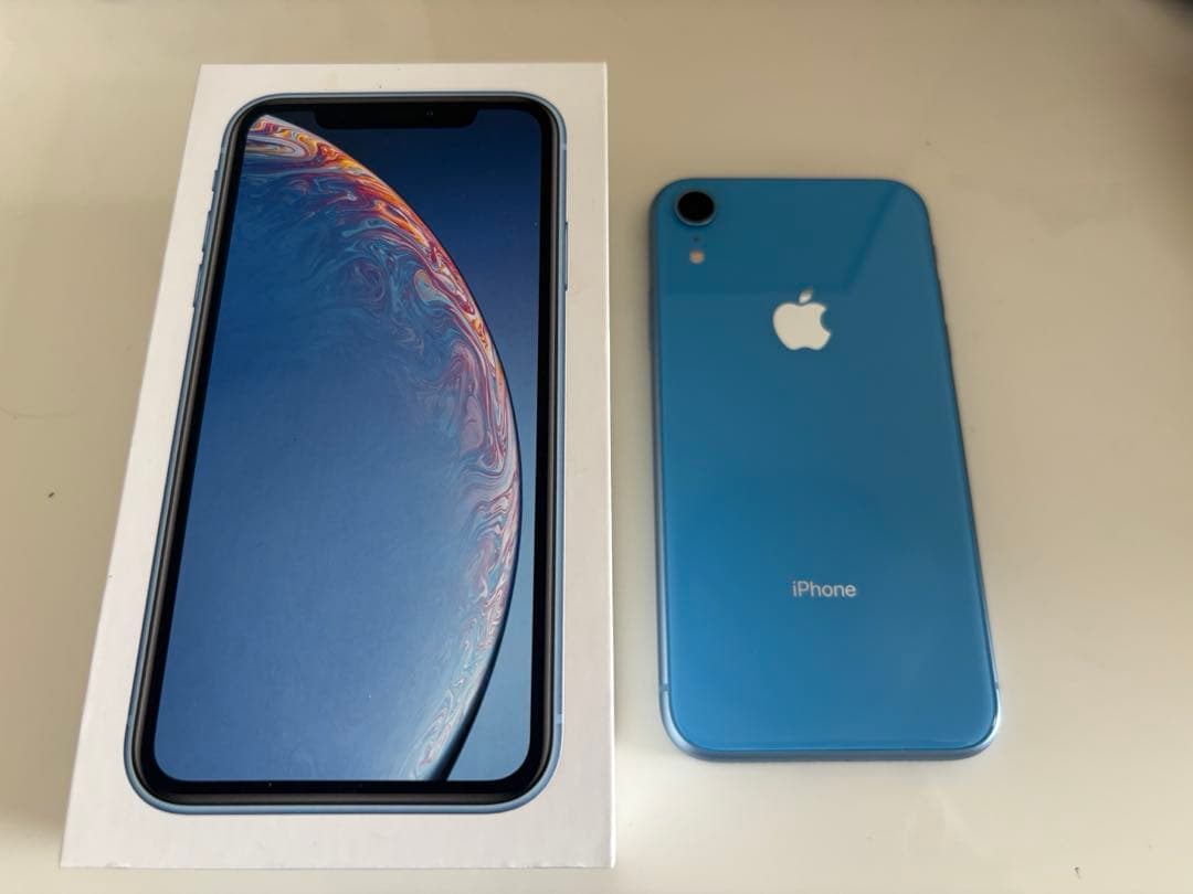 【美品】Apple iPhone XR ブルー 256GB 本体