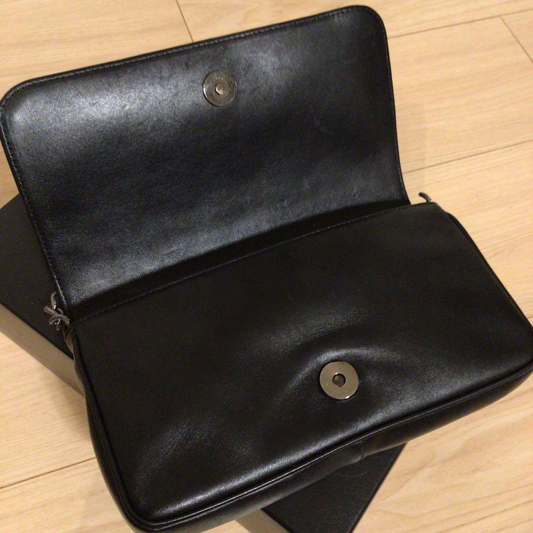 シャネル　カメリア　パーティーバッグ　チェーンウォレット　黒　アクセサリーポーチ