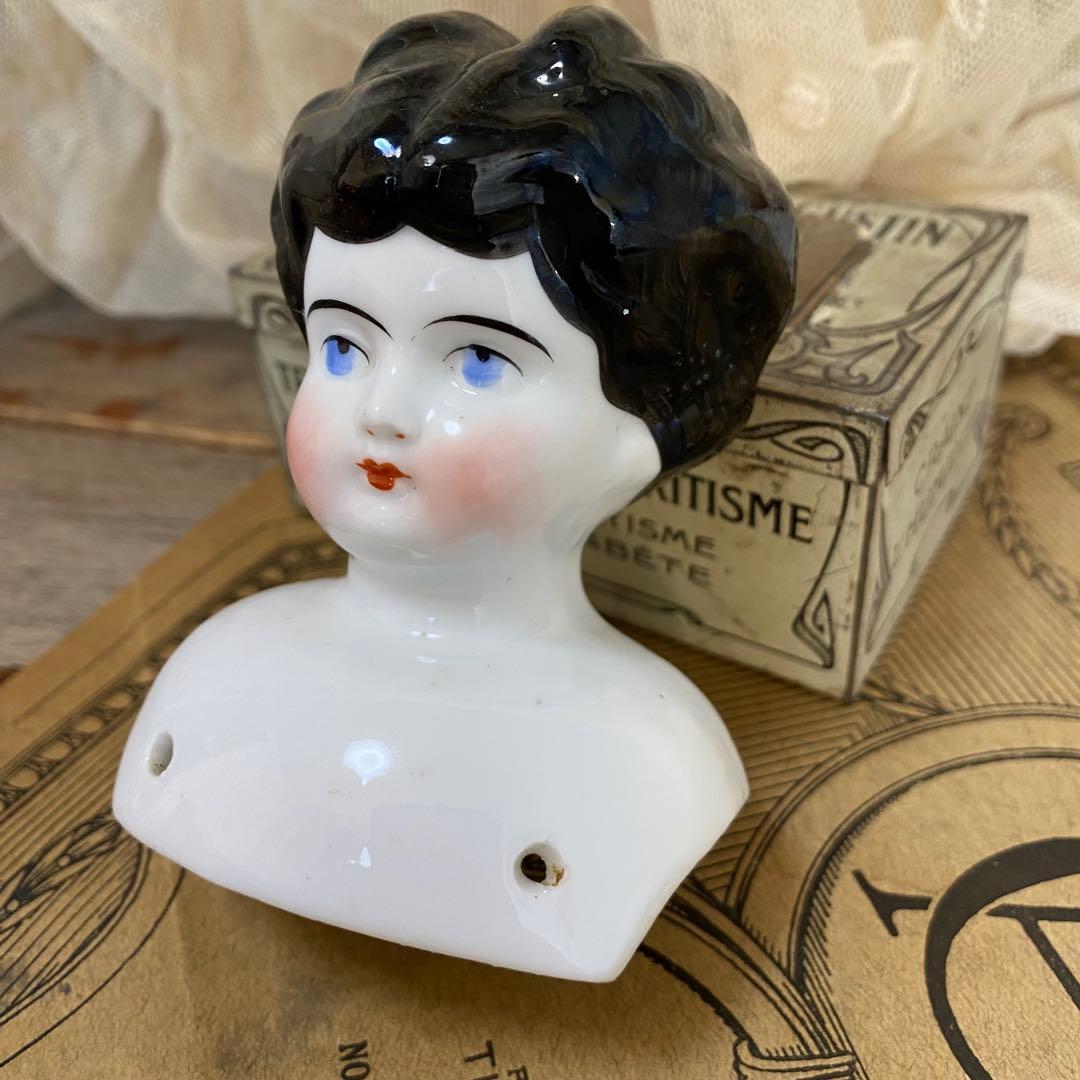 ドイツアンティーク チャイナヘッドドール ヘッドのみ