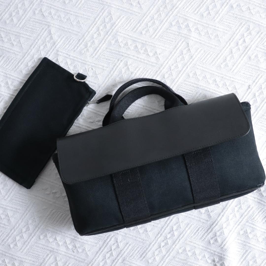 超希少！エルメス　ヴァルパライソ　ロングPM　ハンドバッグ　ブラック　ポーチ付き