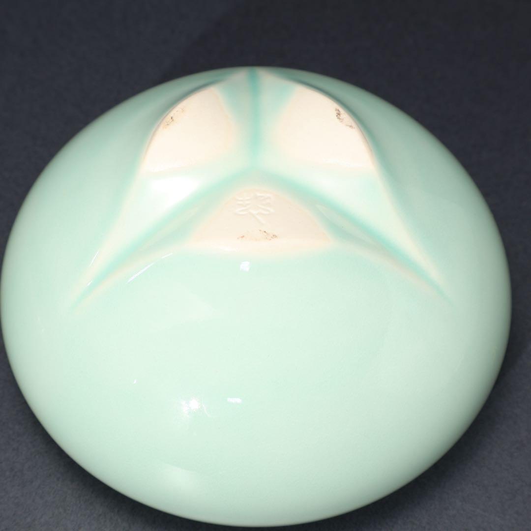 青磁香炉　三枝惣太郎　共箱　香道具　R1522ダN3