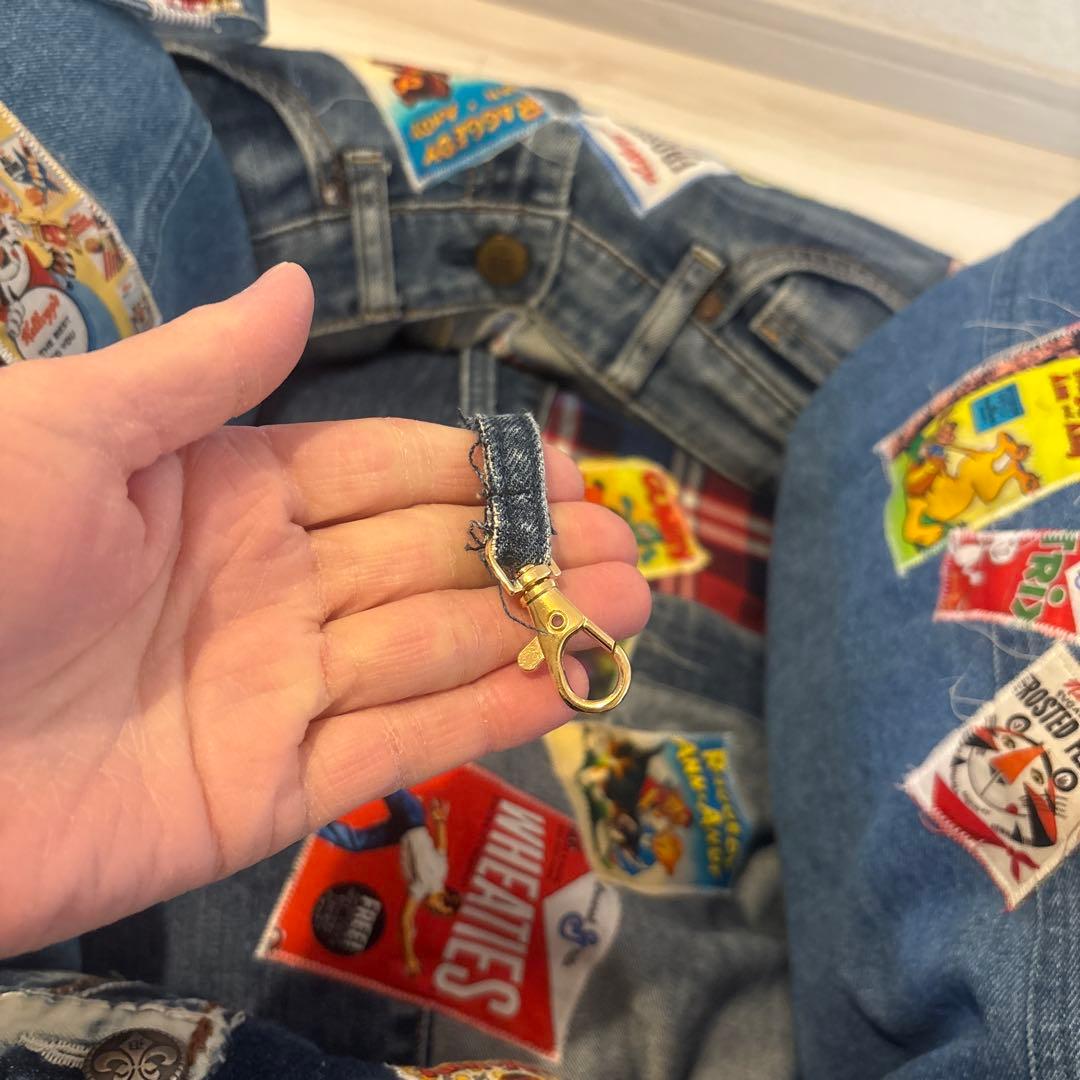 ハンドメイド　デニムリメイク ドライブベッド　ペットキャリー　ペットベッド