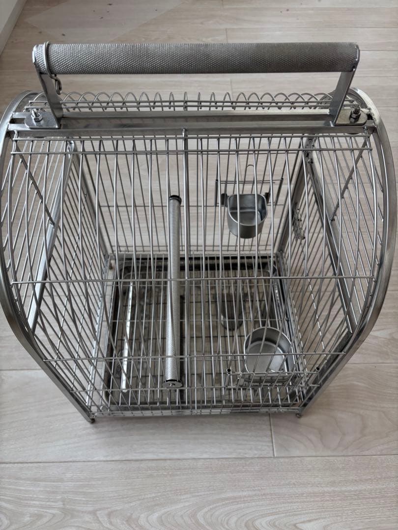 ステンレス製　中型大型インコ用　鳥かご　ケージ