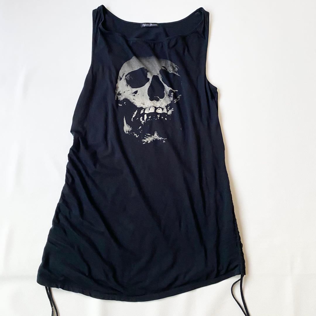 ヒステリックグラマー　スカルベリー　タンクトップ　ストロベリー　スカル　絞り紐