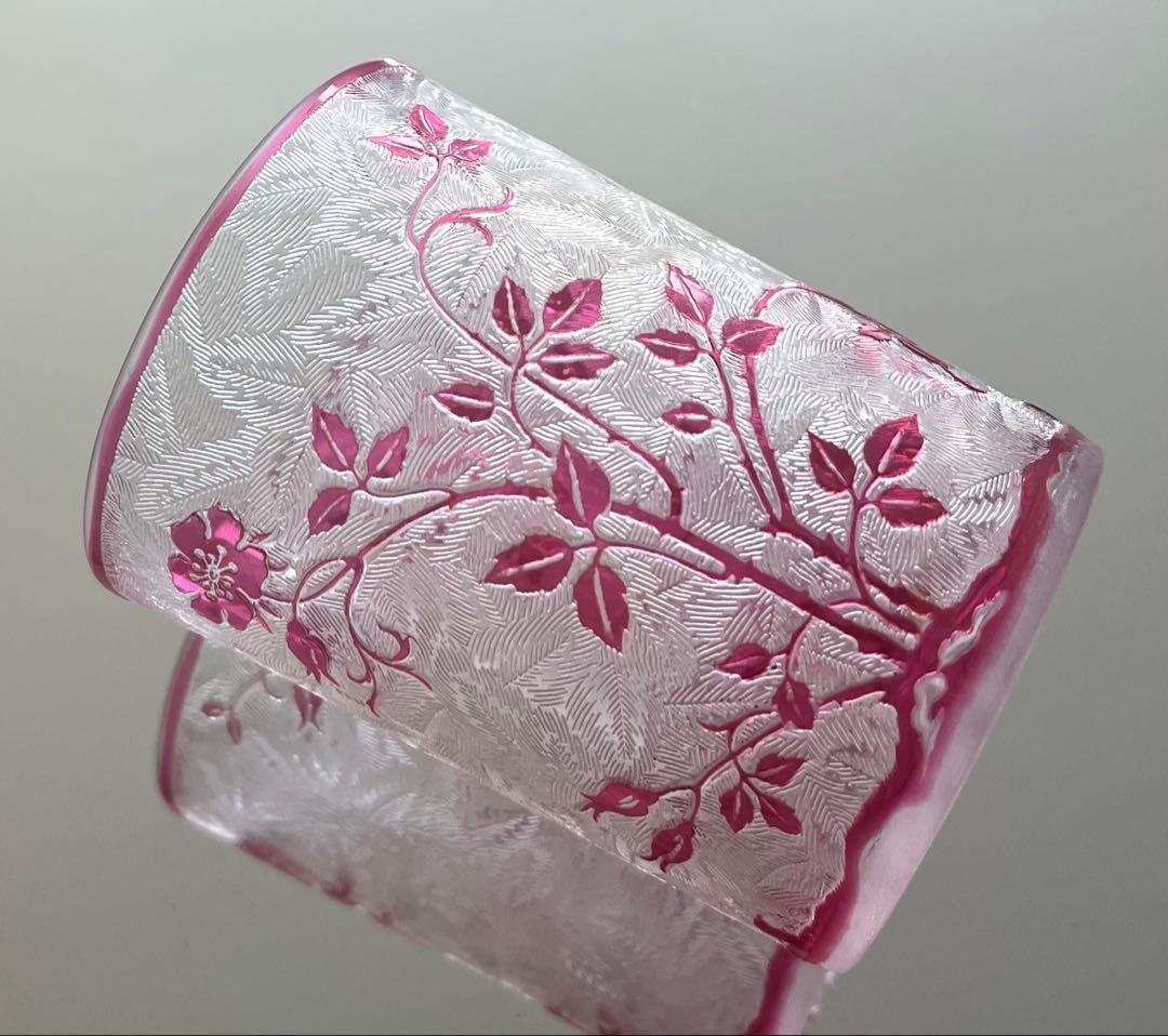 Baccarat バカラ/ 珍品　エグランチエ　アシッドエッチング　グラス